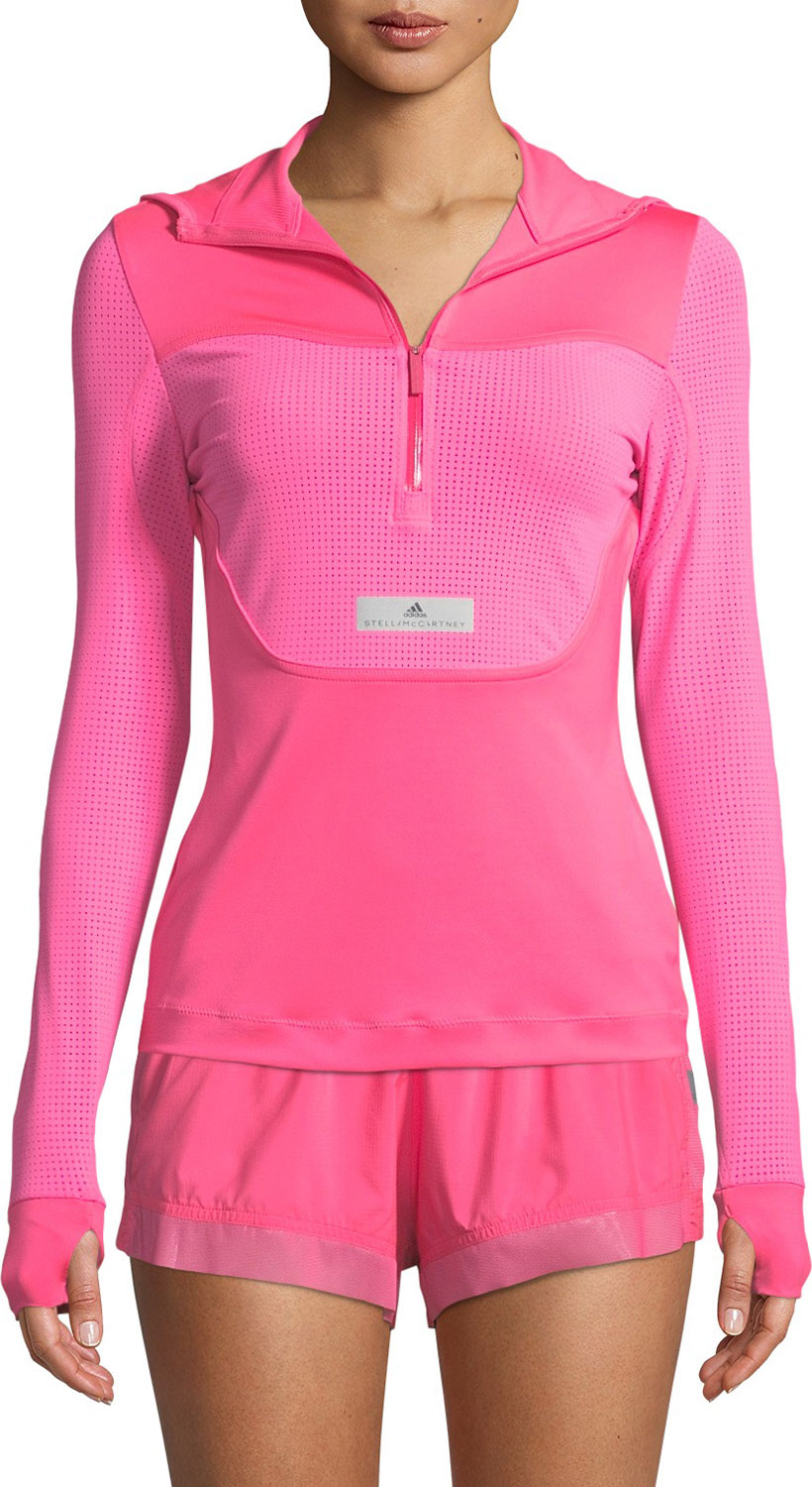 Adidas By Stella McCartney Run Hooded Long-Sleeve Performance Top