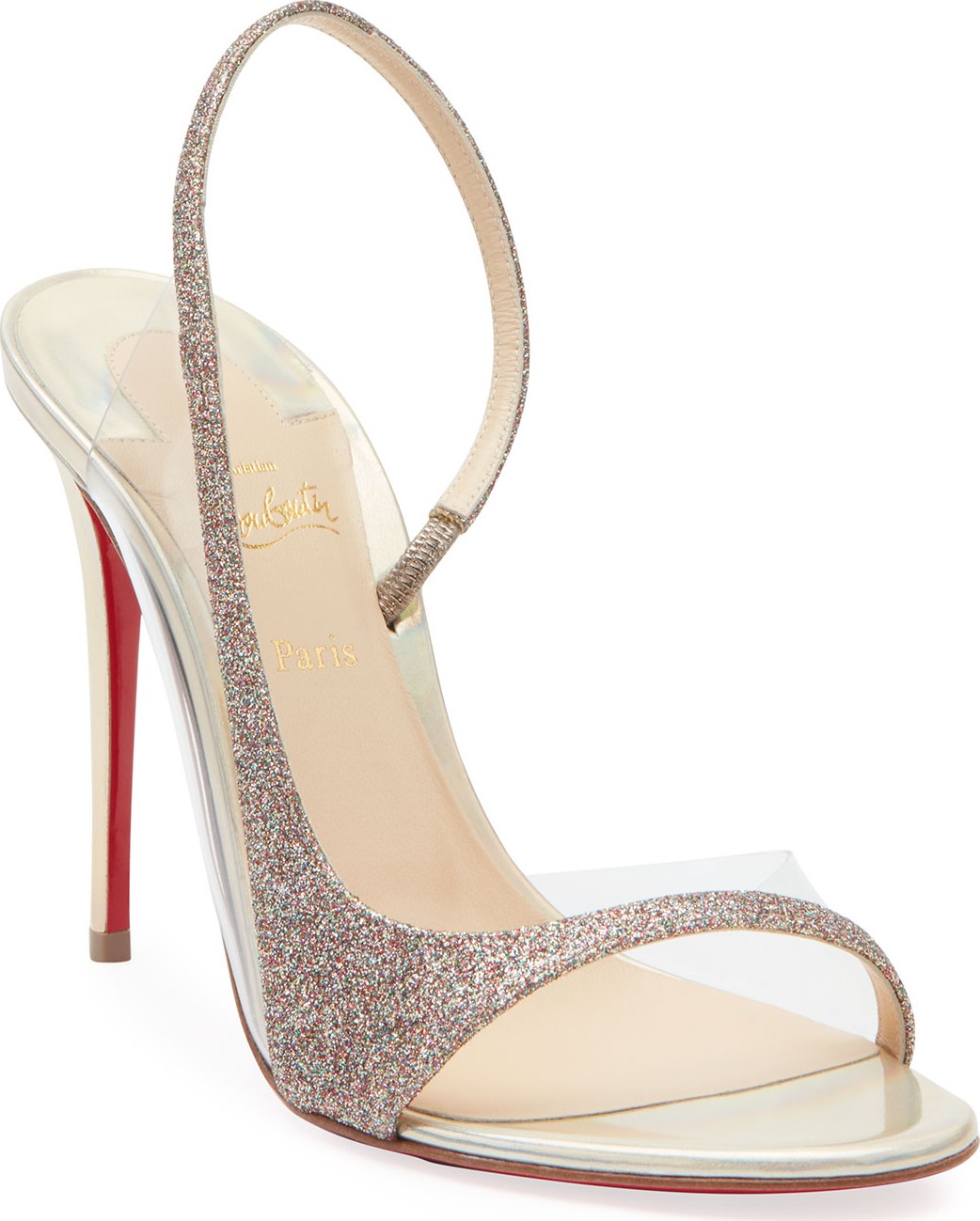 Christian Louboutin Optisling Glitter Red Sole Sandals
