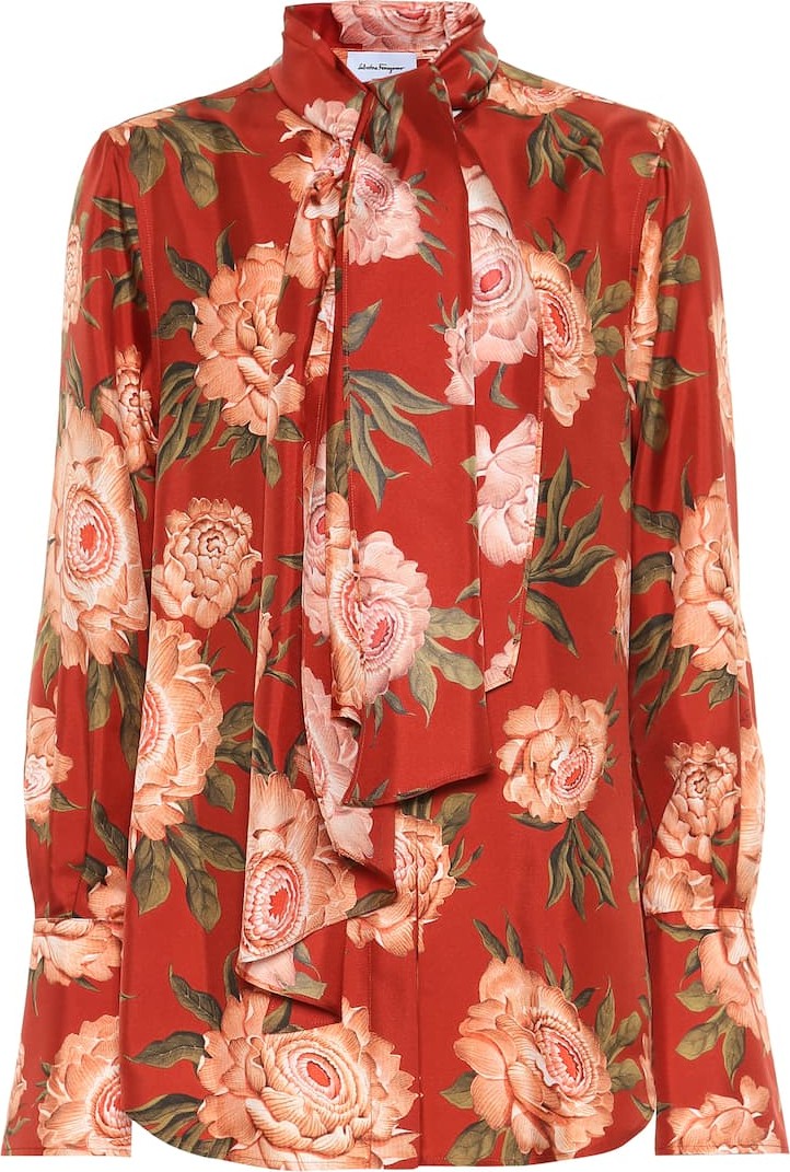 Salvatore Ferragamo Floral silk blouse