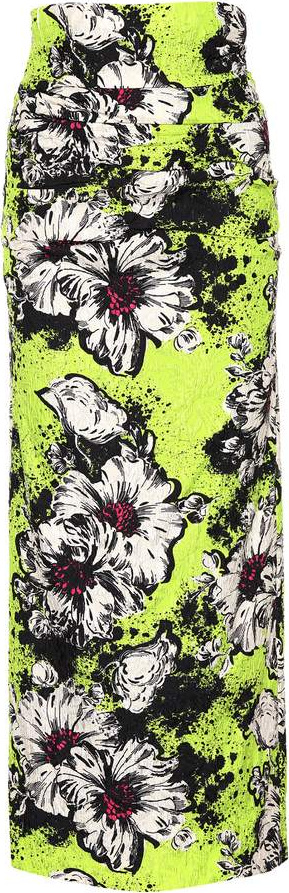 Miu Miu Floral cloqué skirt