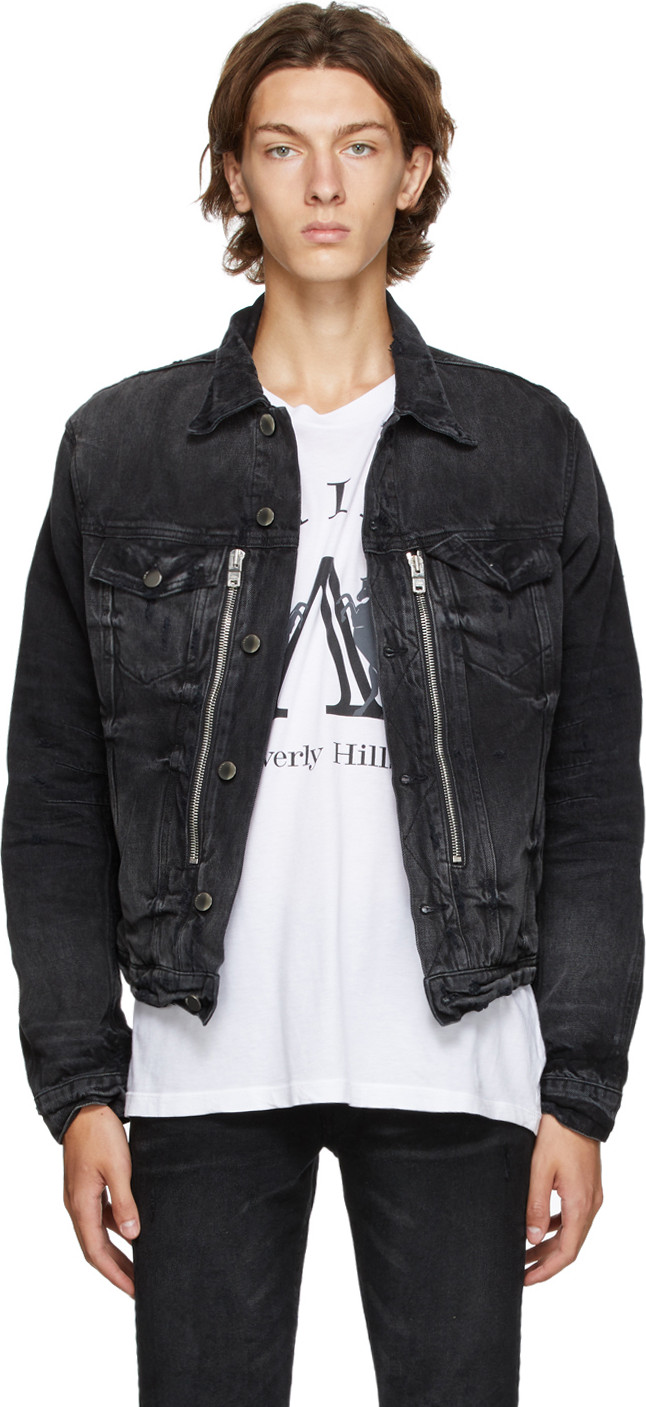 Amiri - Black Denim Bandana MX2 Trucker Jacket