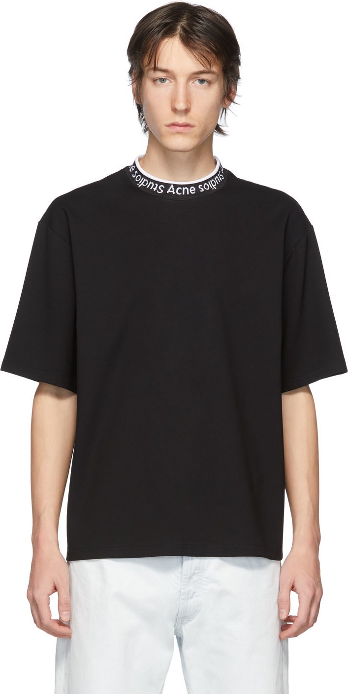 Acne Studios Black Logo Rib Extorr T-Shirt