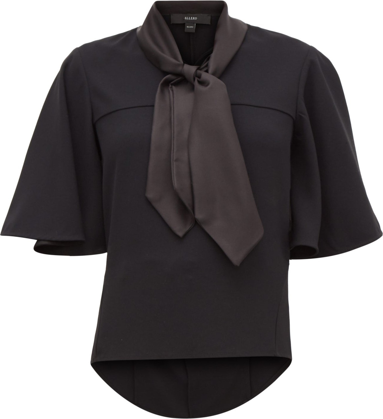 Ellery Adventure Fantastique satin-scarf crepe blouse