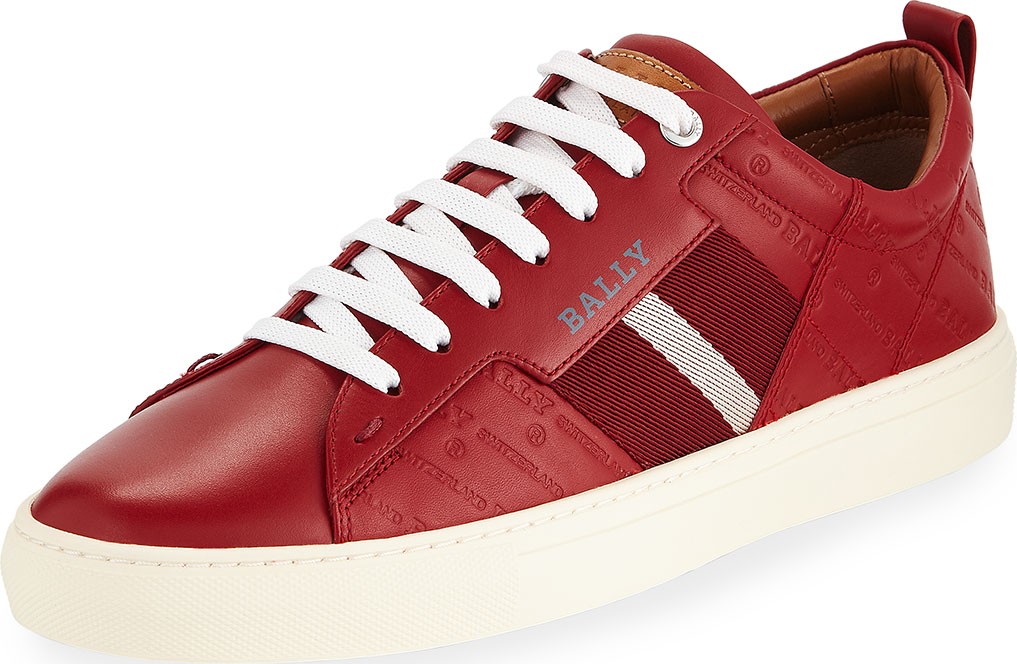 Bally Men's Helvio Embossed Low-Top Sneakers
