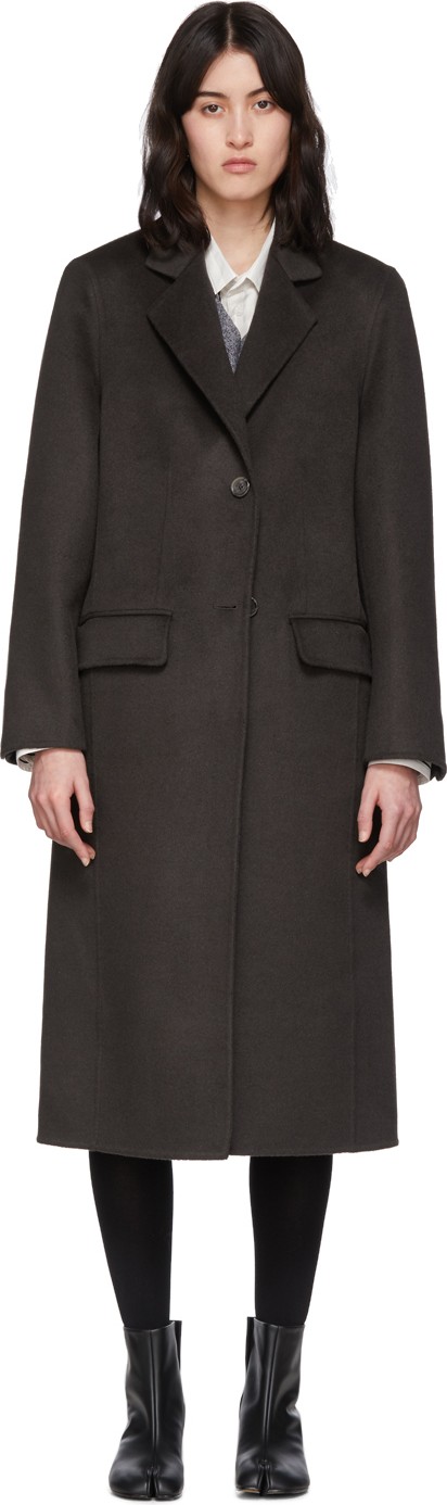 Maison Margiela Brown Cashgora Coat
