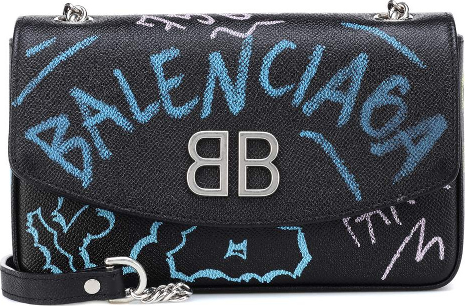 Balenciaga BB Chain Graffiti shoulder bag