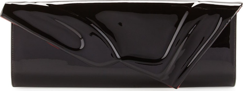 Christian Louboutin So Kate Patent East-West Clutch Bag, Black