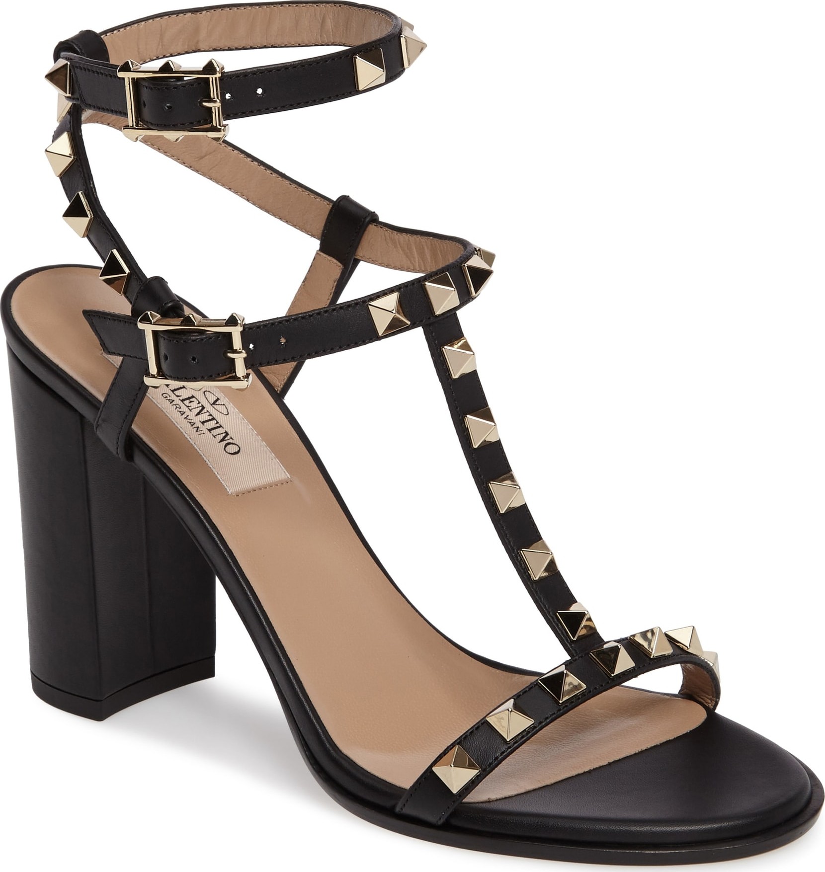 Valentino Rockstud Ankle Strap Sandal
