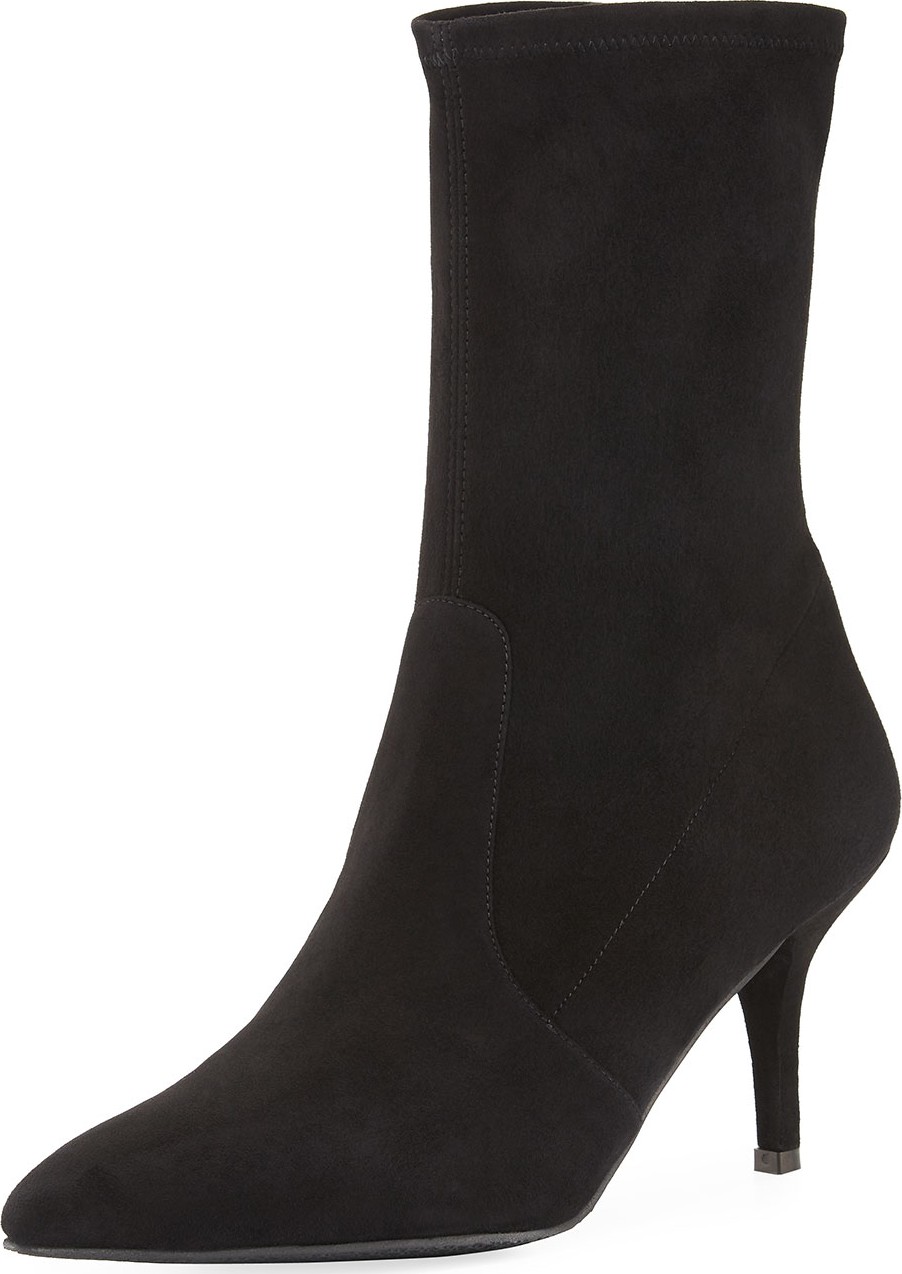 Stuart Weitzman Cling Suede Sock Bootie