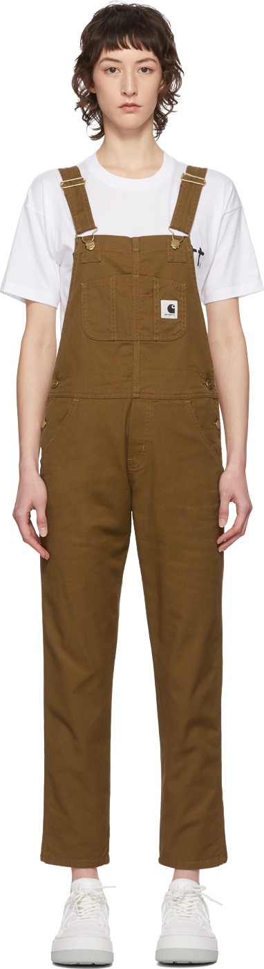 Carhartt Work In Progress Brown Bib Overalls