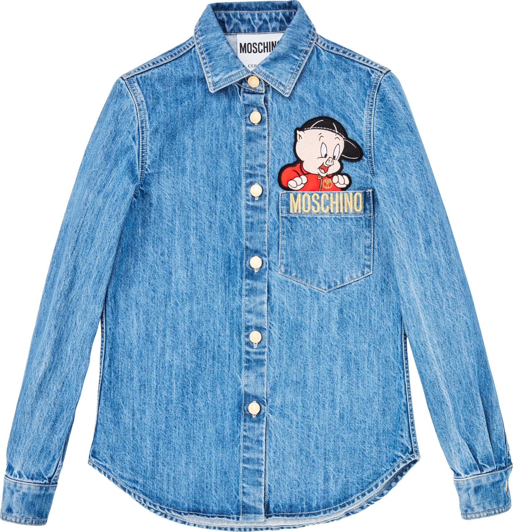 Moschino Porky Pig Denim Shirt