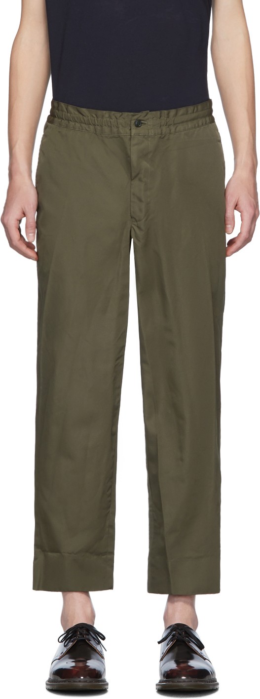 Comme des Garçons Homme Deux Khaki Gabardine Trousers