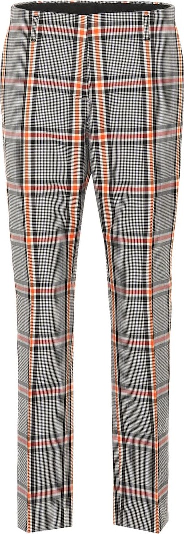 Dries Van Noten Checked high-rise straight pants