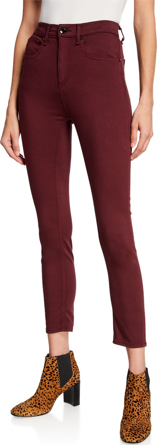 Rag & Bone High-Rise Ankle Skinny Stretch Jeans