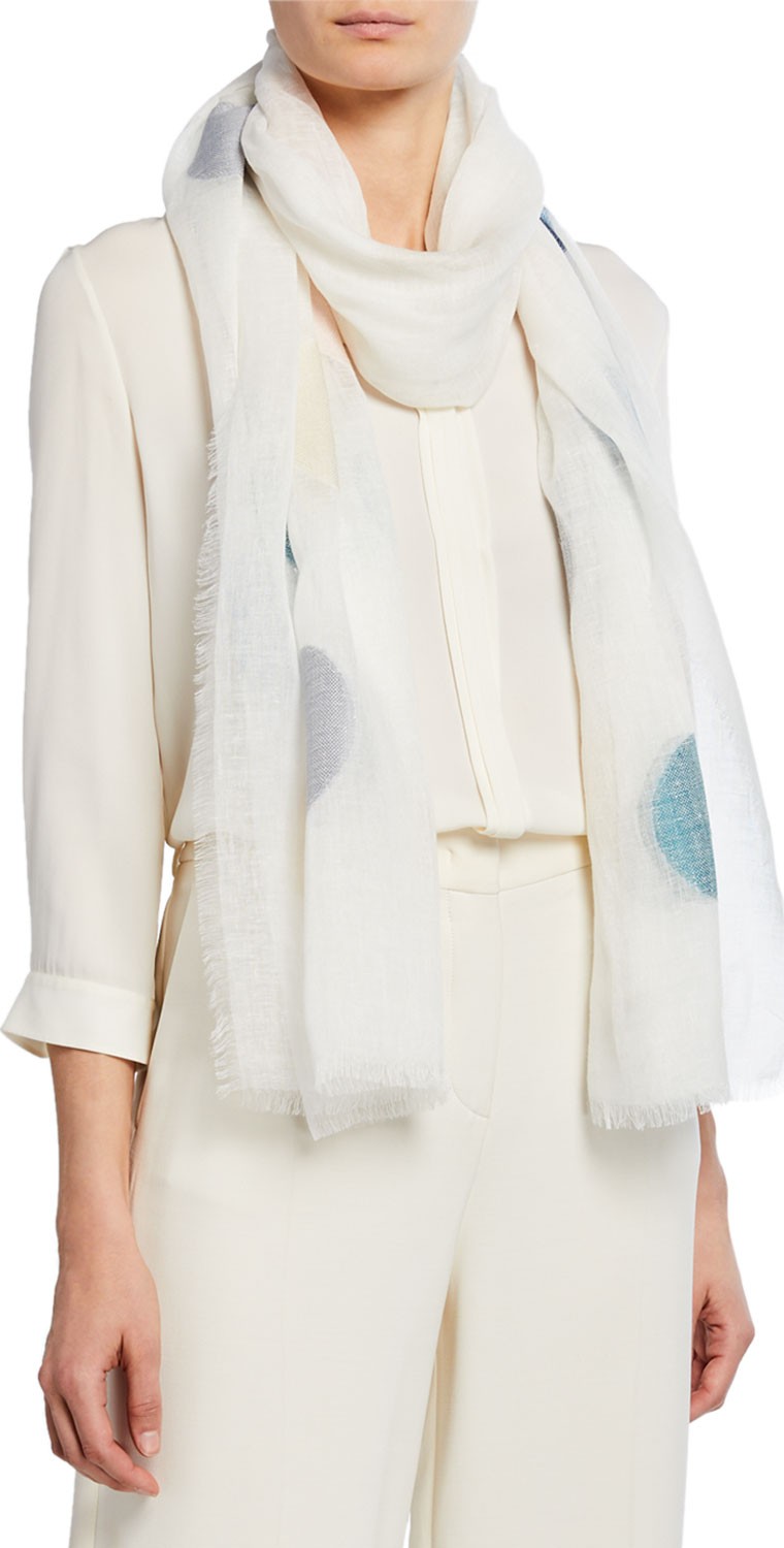 Loro Piana The Voice of the Winds Gauze Dot Scarf