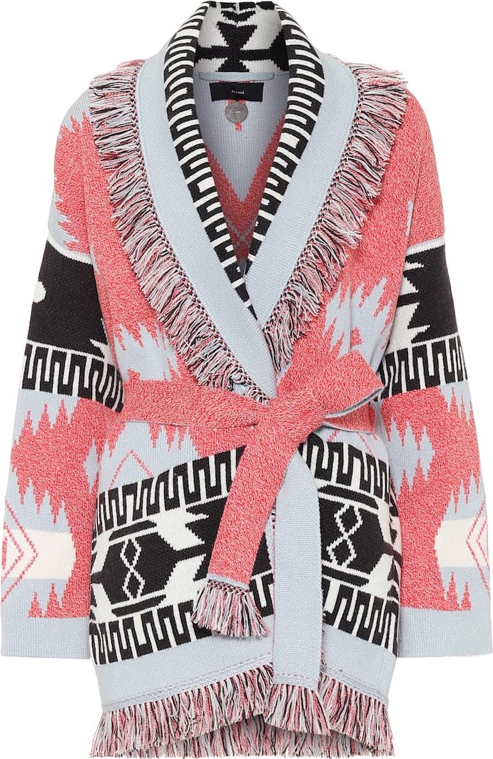 Alanui Cashmere-jacquard cardigan