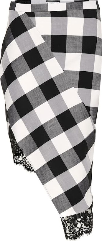 Altuzarra Vichy gingham wool-blend skirt