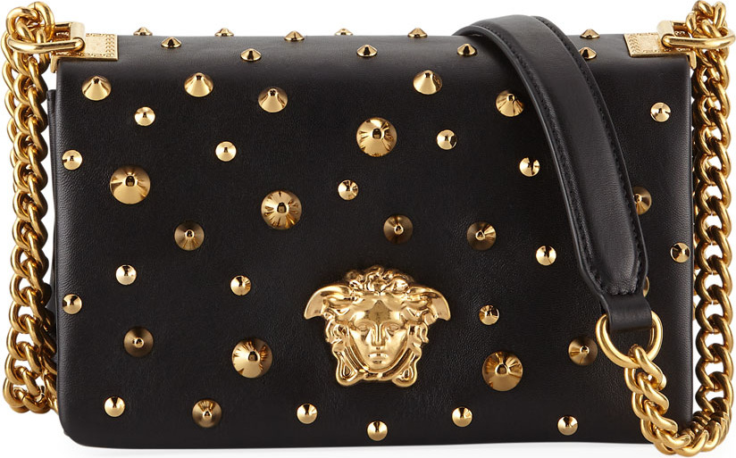 Versace Napa Crossbody Bag with Borchie Punk Studs
