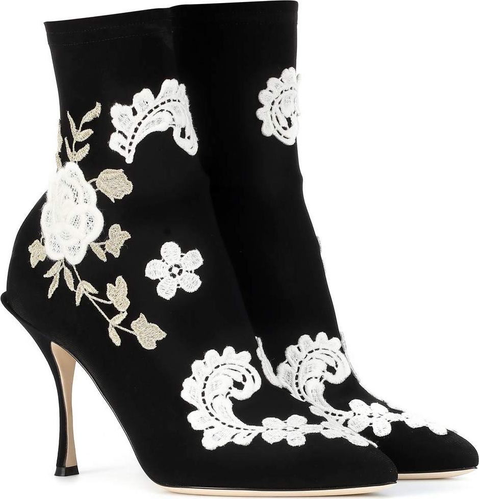 Dolce & Gabbana Stretch-jersey ankle boots