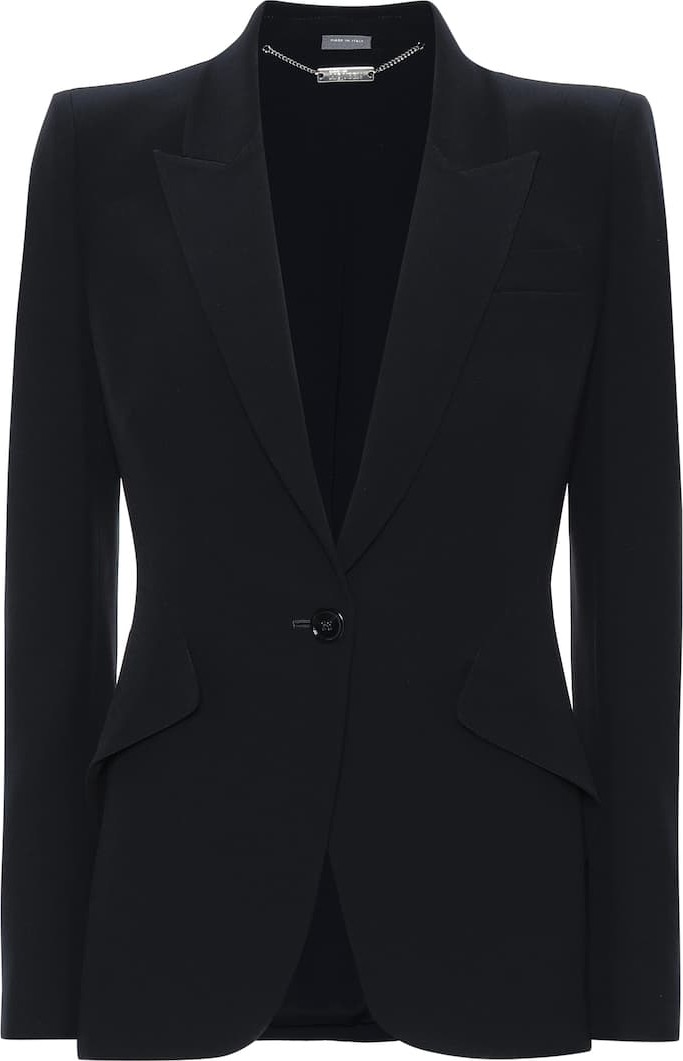 Alexander McQueen Single-breasted crêpe blazer