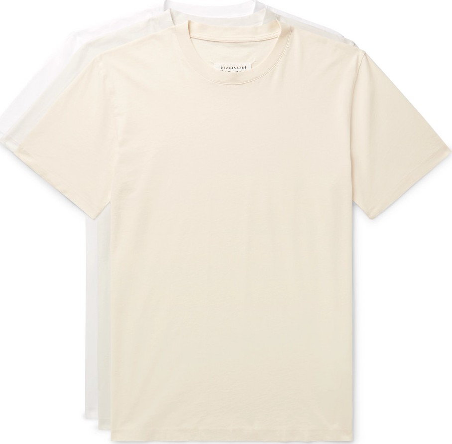 Maison Margiela Three-Pack Cotton-Jersey T-Shirts