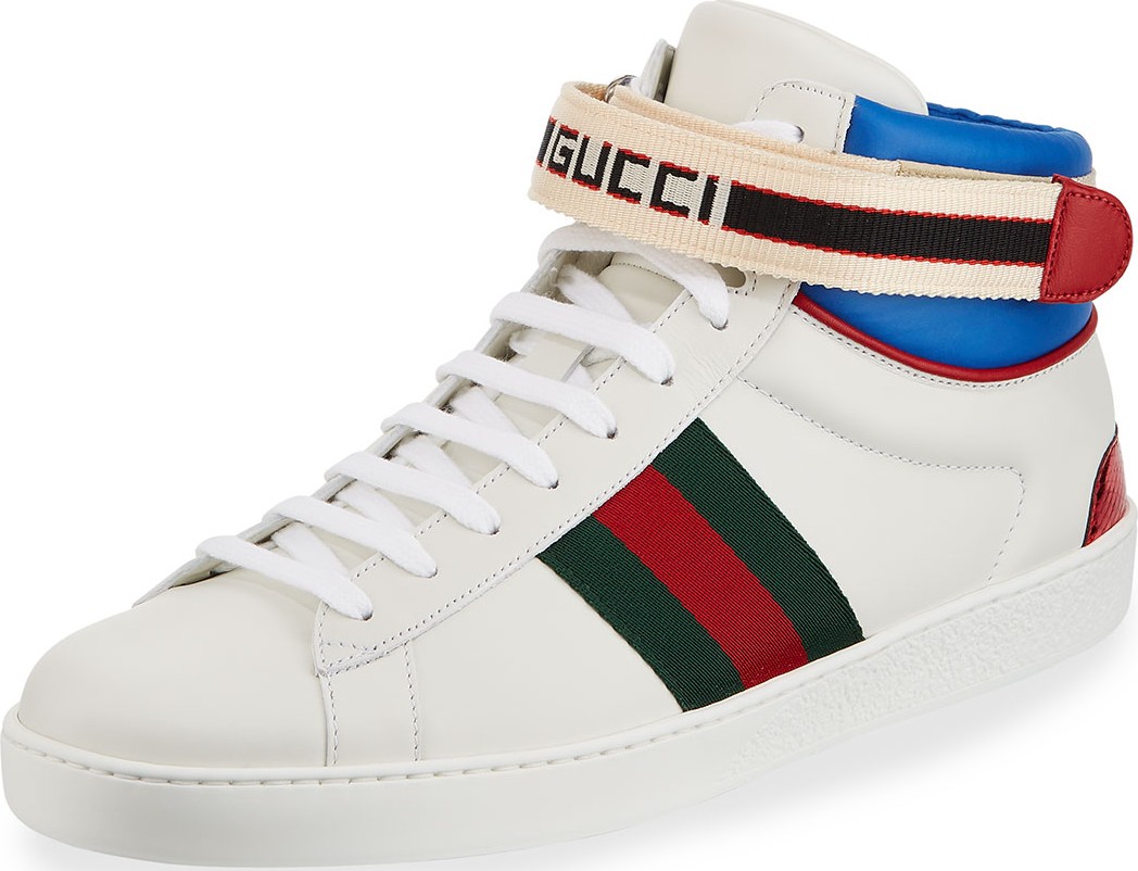 Gucci Gucci Stripe Ace High-Top Sneaker