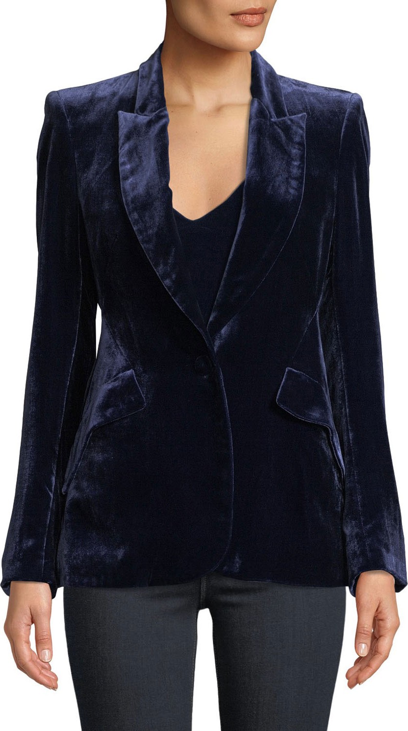 L'AGENCE Chamberlain Velvet Blazer