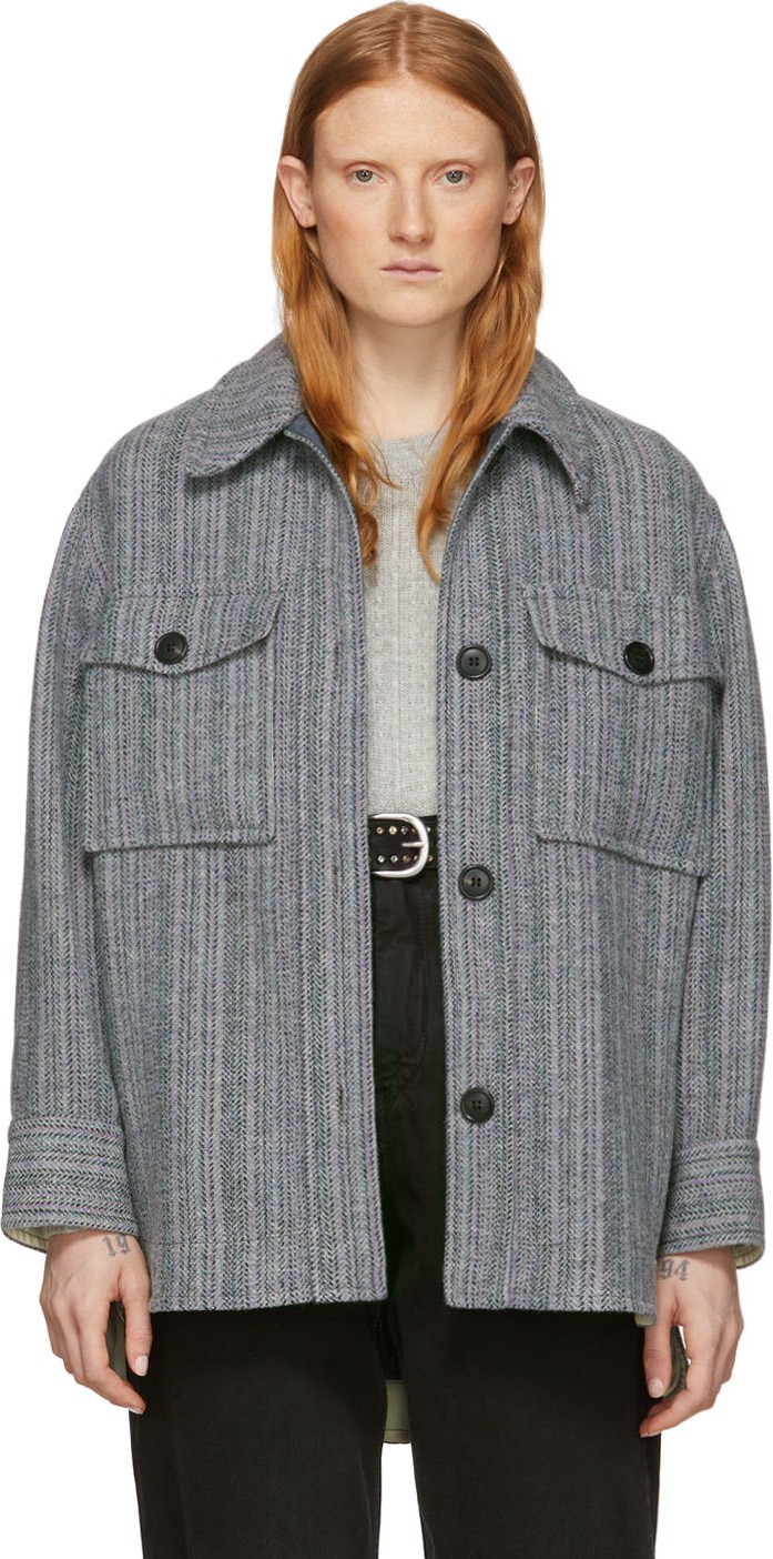Isabel Marant Etoile Grey Wool Garvey Coat