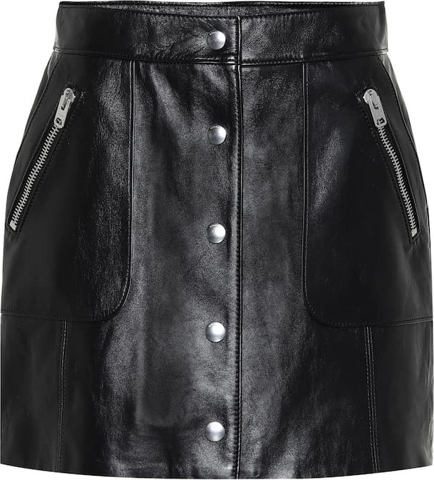 COACH Leather miniskirt