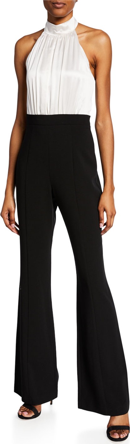 Black Halo Genesis Colorblock Halter Jumpsuit