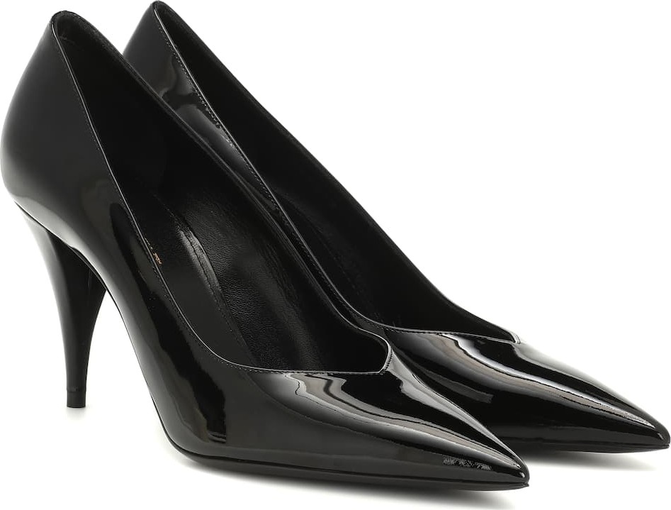 Saint Laurent Kiki 85 patent leather pumps