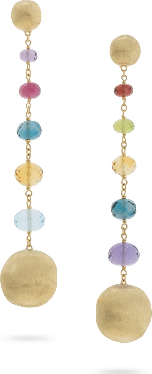 Marco Bicego Africa 18k Long Gem Drop Earrings