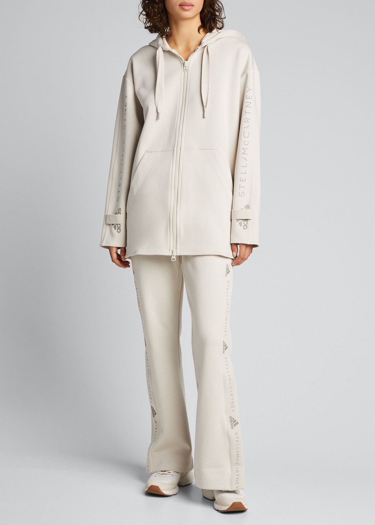 Adidas By Stella McCartney Oversized Embroidered Organic Cotton Hoodie