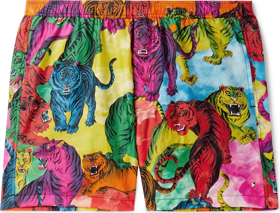 Valentino Short-Length Printed Swim Shorts
