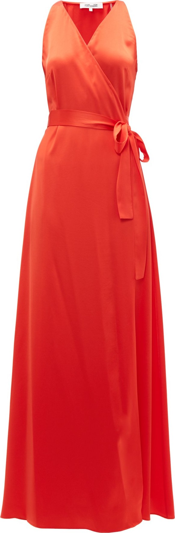 DIANE von FURSTENBERG Wrap-front charmeuse maxi dress