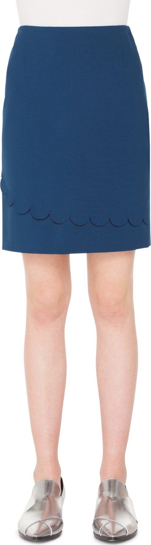 Akris Punto Scallop Detail Miniskirt