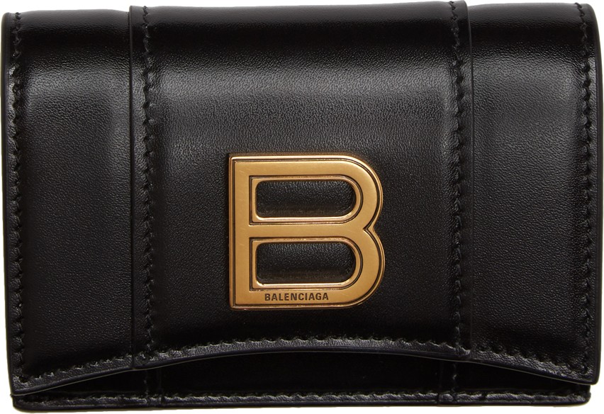 Balenciaga Black Mini Hourglass Wallet