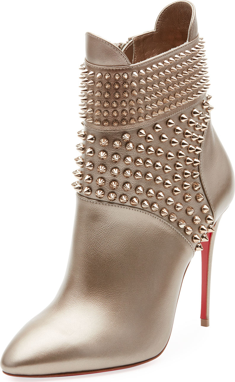 Christian Louboutin Hongroise Spiked Red Sole Bootie Christian Louboutin Hongroise Spiked Red Sole Bootie