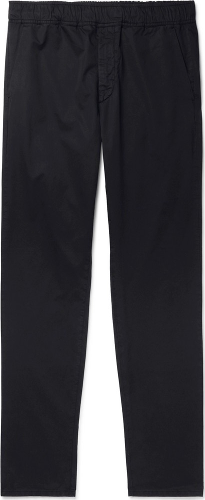 Bottega Veneta Midnight-Blue Garment-Dyed Cotton Trousers