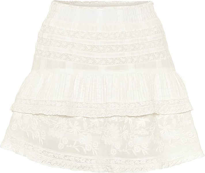 LOVESHACKFANCY Adelia cotton miniskirt