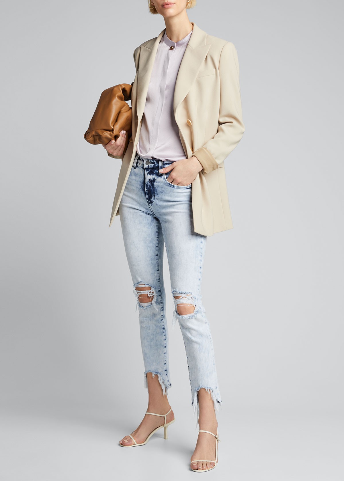 L'AGENCE High Line High-Rise Destroyed Skinny Jeans