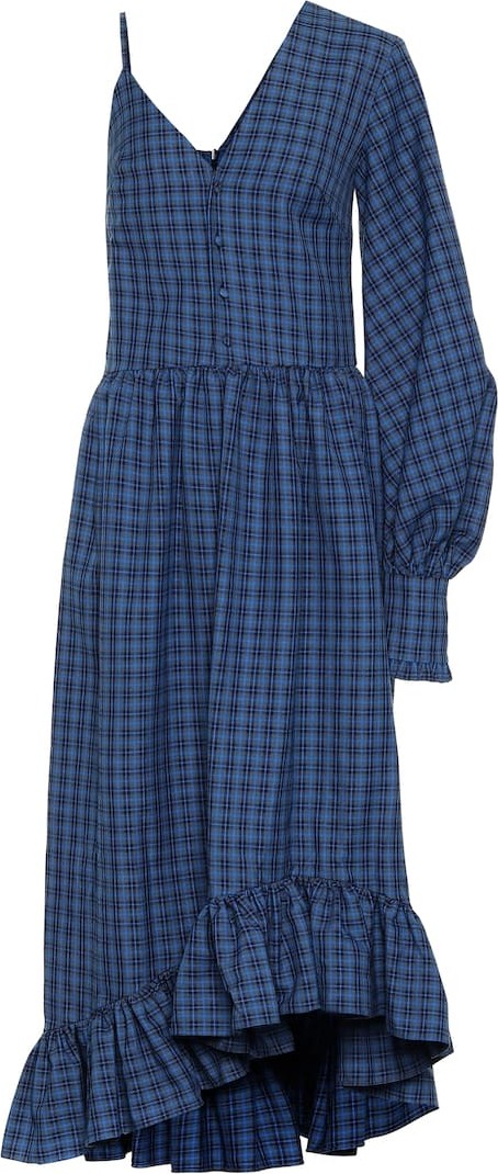 Rokh Checked twill dress