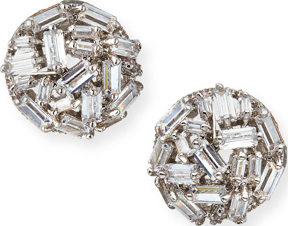 Fallon Monarch Micro Baguette Stud Earrings