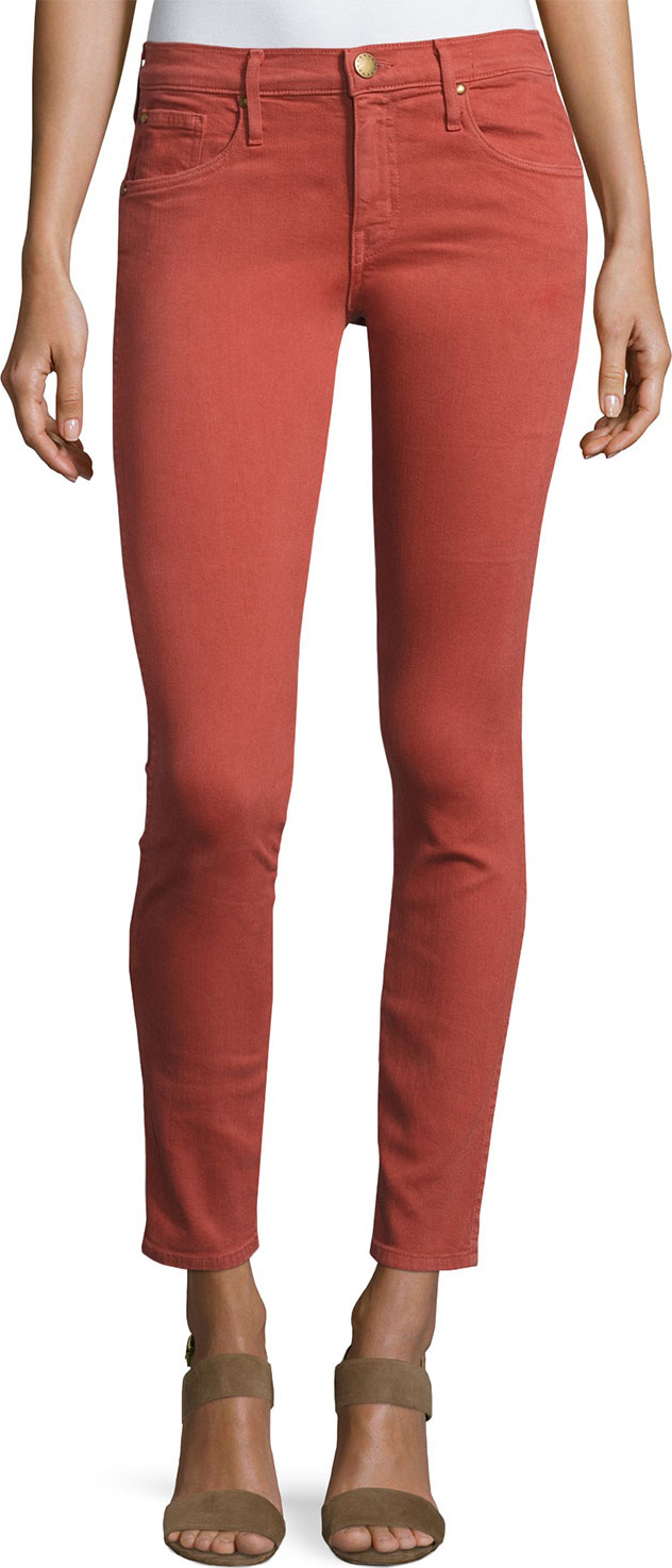 THE GREAT. The Skinny Skinny Denim Jeans, Red
