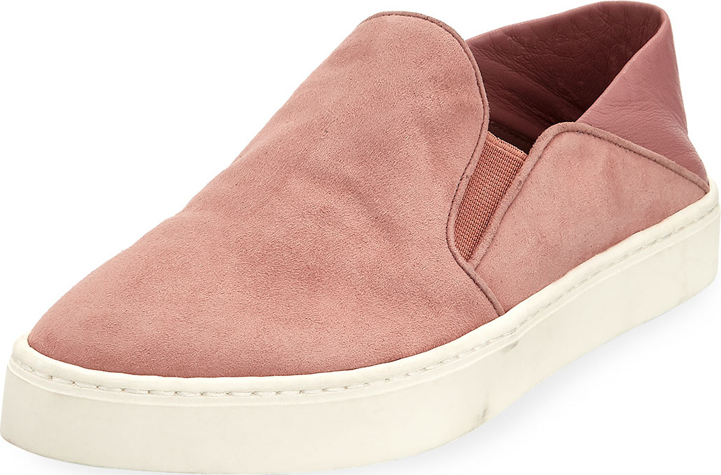 Vince Garvey Suede Slip-On Sneaker w/ Fold-Down Back