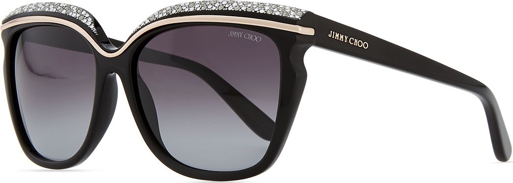 Jimmy Choo Sophia Embellished Sunglasses, Black