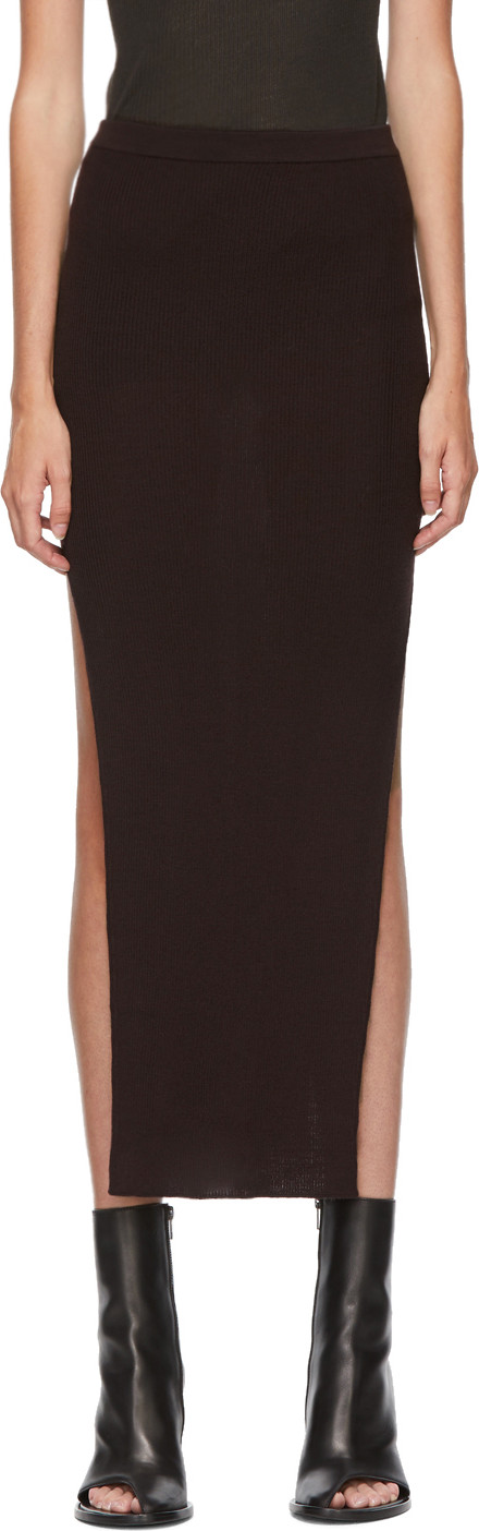 Rick Owens - Burgundy Sacri Skirt