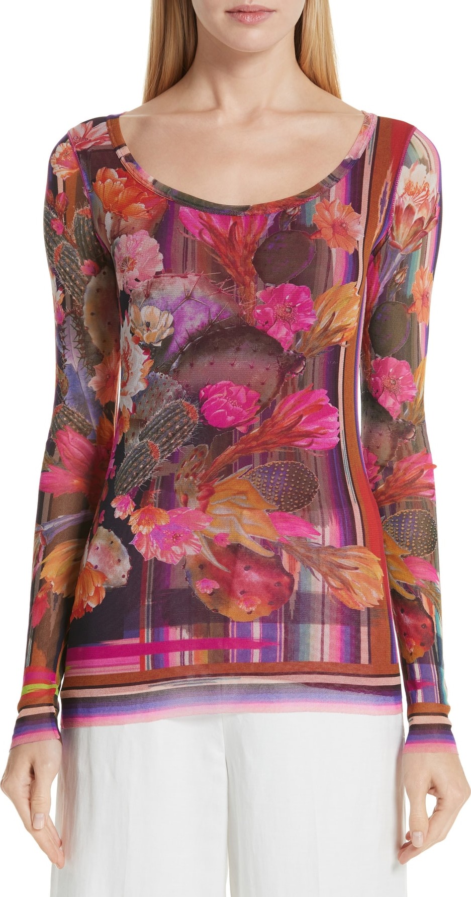 Fuzzi Cactus Tulle Top