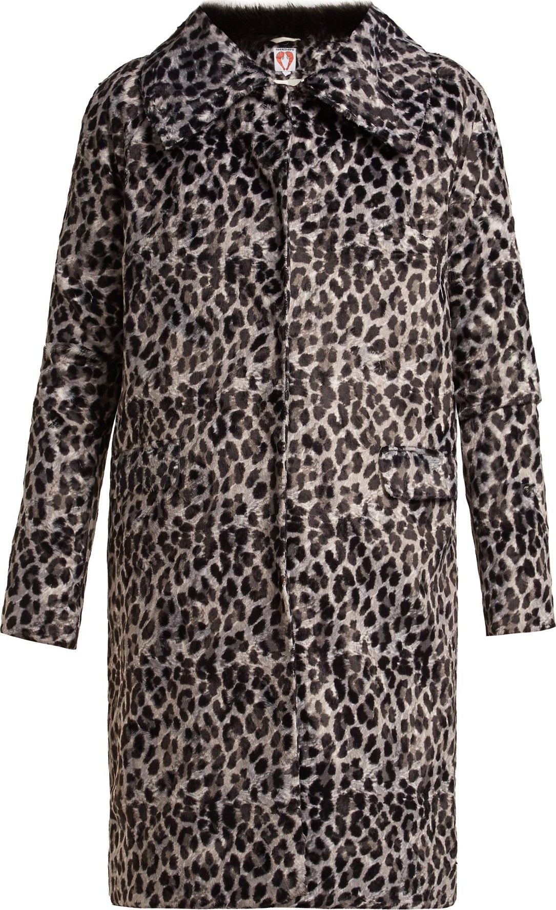 Shrimps Erin leopard-print single-breasted coat