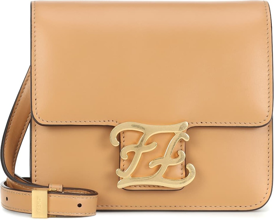 Fendi Karligraphy Small leather shoulder bag